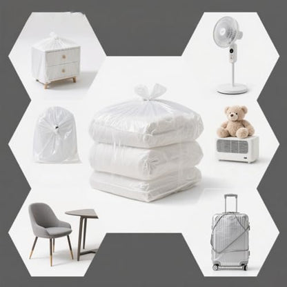 Large Plastic Bags 45 x 65 Inch Moving Plastic Bag for Furniture, Garage, Moistureproof, Dustproof, Luggage, Kids Bike, Big Plush Toys, Appliances and More (5 pack)