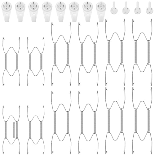 Hotop 12 Pcs Wall Plate Hangers Wire Invisible,8/12/14 Inch,Silver - color: Silver, size: 8/12/14 Inch