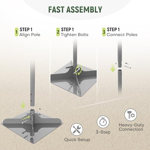 10"×10" Steel Hand Tamper, 48" Adjustable Handle Manual Soil Compactor & Dirt Tamper Tool for Landscaping, Yard, Gravel, Asphalt, Driveway, Garden, Ground Leveling