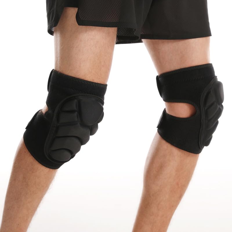 SUJAYU Volleyball Knee Pads for Women & Men, Dance Knee Pad for Women Men Wrestling Knee Pad Wrestling Gear, Crash Pad Roller Skating Gear Knee Protector Soft Knee Pads for Work (Large) - size: Large