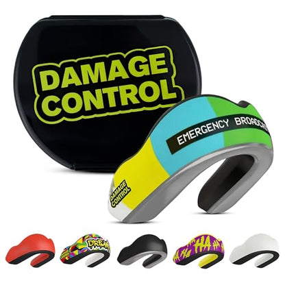 DAMAGE CONTROL Extreme Impact Sports Mouth Guard – Emergency Broadcast - color: Emergency Broadcast System, size: Adult