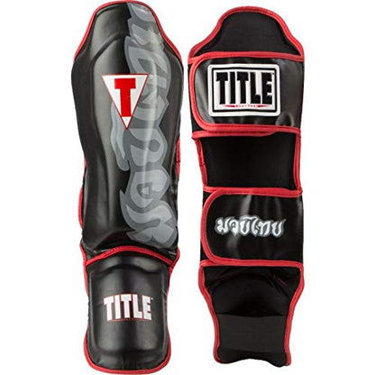 TITLE Boxing Muay Thai Pao Shin/Instep Guards V2 - Muay Thai Shin Guards, Shin Guards, Mma Shin Guards, Kickboxing Shin Guards, Shin Pads, Shin Guards Mma, Martial Arts Shin Guards, Muay Thai Shin Pad - size: X-Large