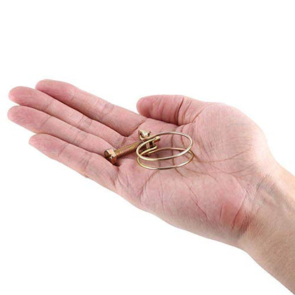 10pcs Double Wire Hose Clips Adjustable Double Wire Water Hose Barb Clamp Pipe Clip Hoop Plumbing Fastener (32mm（28-32）)