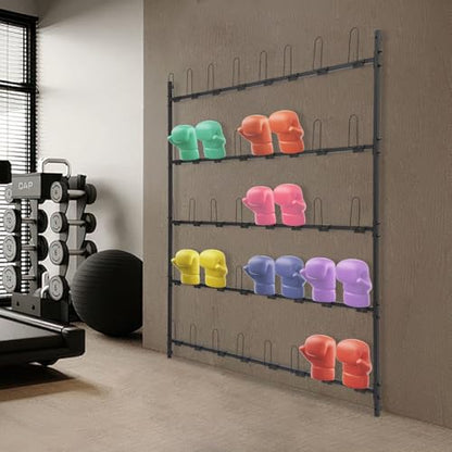 Metal Boxing Gloves Drying Rack, Wall Mount Boxing Glove Storage Garage, Commercial Wall Display for Gloves, Metal Boxing Gloves to Dry Out, Holds 20 Pair of Gloves