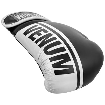 Venum Shield Pro Boxing Gloves - color: Black/White, size: 12oz, style: Hook and Loop