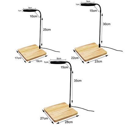 LED Aquarium Light 360 Degree Full Spectrum LED Light with Bamboo Board 10W Nano Fish Tank Light USB Powered Flat Nano Aquarium Light Bett a Fish Tank Light for Plant Growth - size: 10w l / 10.62x11.22inch