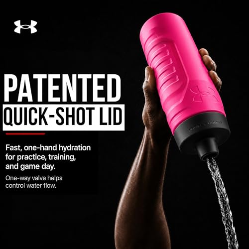 Under Armour 32oz Sideline Squeeze Bottle Hot Pink - color: Penta Pink