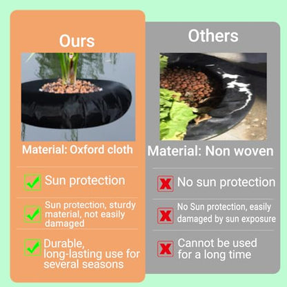 2 Pack Fabric Floating Plant Pot Floating Planters Baskets for Ponds Floating Island Pond planters Aquatic Plant Baskets Pond for Waterproof Aquatic Plant Flower Islands and Aquascape Decoration