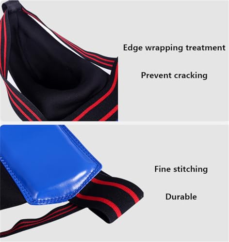 Padded Muay Thai Chest Protector Boxing, Taekwondo MMA Martial Arts Kickboxing Karate Sparring Body Guard Training - color: Blue Set, size: Large