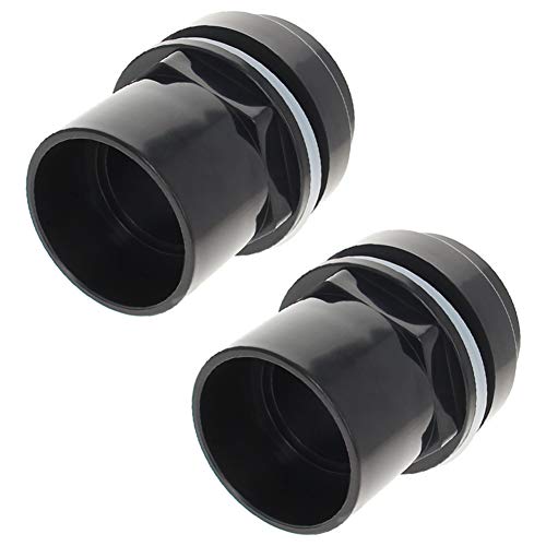 MroMax 50mm / 1.97" ID PVC Aquarium Water Pipe Connector Joint Straight Tubes Hose Connector Fish Tanks Accessories 2pcs - size: 2pcs 50mm