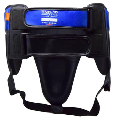 RIVAL Boxing RNFL10 360 Groin Protector with Intelli-Shock D3O Foam, Intelligently Adapts to the Intensity of Any Hit - color: Black/Blue, size: Medium