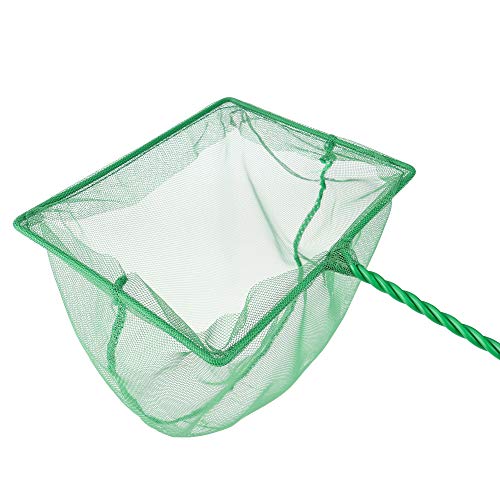Mogoko 2 Pack Aquarium Net Fish Net, Small Net, Multi-Size Fine Mesh Aquarium Net with Long Plastic Handle for Fish Tank - color: 1. Green, size: 6 Inch