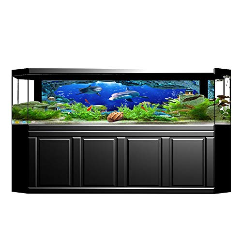 Background Poster Decorative Sea World Paintings PVC Sticker Landscape for Aquarium Fish Tank (122 * 50cm) - size: 122*50cm