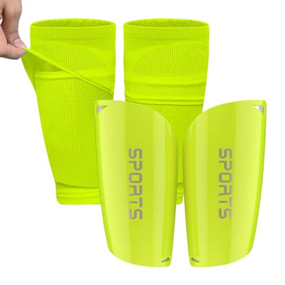 Toddler Kids Youth Soccer Shin Guards with Sleeves for Ages 3-15 - color: Green, size: M ( 3'10" - 4'5" Tall )
