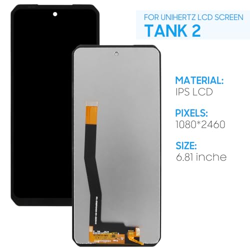 Screen Replacement for Unihertz Tank 2 8849 LCD Display Touch Digitizer Assembly with Tools
