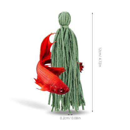 SOIMISS 10 Pcs Spawning Mops for Fish Breeding, Floating Egg Laying Mop with Floats, Soft Yarn Aquarium Hideout for Fry Protection Medaka Shrimp - color: Olive Green
