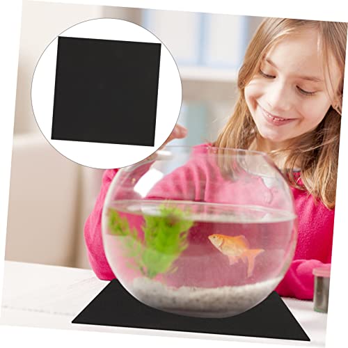 Toddmomy 5pcs Fish Tank Insulated Pad Thick Non-Skid Cushion for Aquarium Heat Preservation and Shock Absorption Black Non- Mat for Fish Tanks