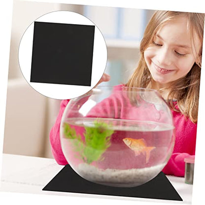Toddmomy 5pcs Fish Tank Insulated Pad Thick Non-Skid Cushion for Aquarium Heat Preservation and Shock Absorption Black Non- Mat for Fish Tanks