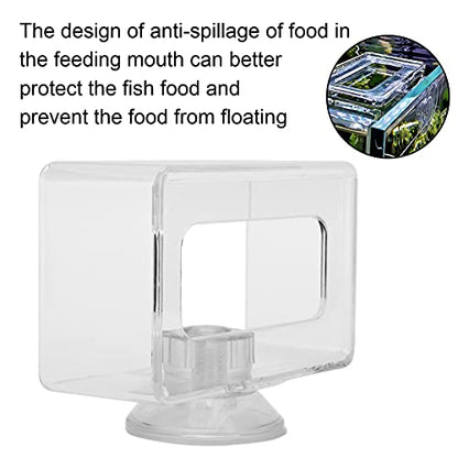 Fish Feeding Ring, Anti Floating Transparent Acrylic Aquarium Feeder, 6x10cm Fish Food Feeding Accessory, 4.33in Length 0.13lb Weight (Large Size 10 * 16cm) - size: Large size 10*16cm