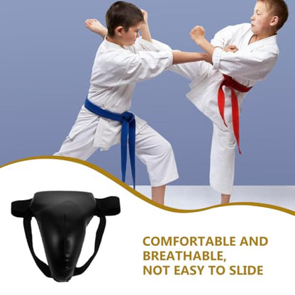 BESTYASH Kids Groin Protector Boxing Reusable Crotch Guard for Martial Arts Training Breathable Protective Gear for Boxing Taekwondo Fighting Practice 10.43 X 7.48 X 3.74 in