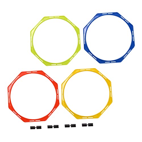 Soccer Speed Training Equipment 4 Pack of Hexagonal Agility Training Circles for Improved Footwork