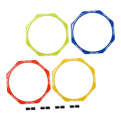Soccer Speed Training Equipment 4 Pack of Hexagonal Agility Training Circles for Improved Footwork