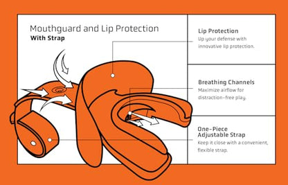 Vettex Adult Football Mouthguard, Orange