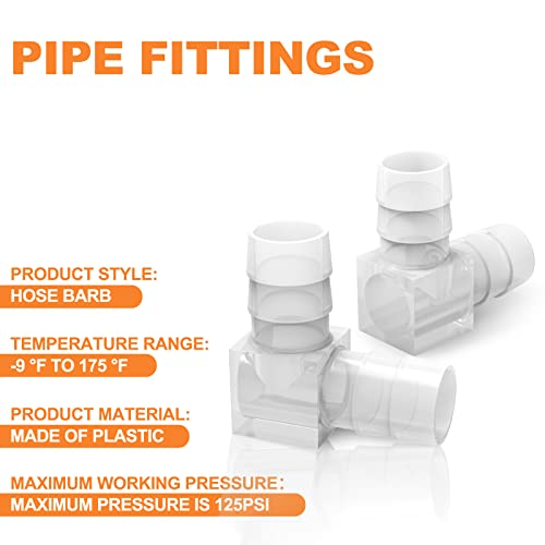 GASHER 20PCS 90 Degree Elbow L Fitting Plastic Hose Barb Reducer 5/16" x 5/16" barb Joint Splicer Mender Fitting Union for Fuel/AIR/Lquid/Gas
