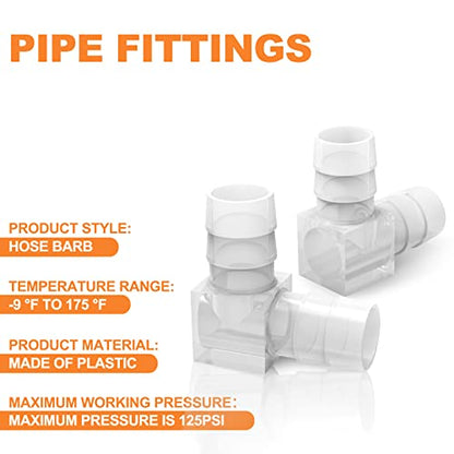 GASHER 20PCS 90 Degree Elbow L Fitting Plastic Hose Barb Reducer 5/16" x 5/16" barb Joint Splicer Mender Fitting Union for Fuel/AIR/Lquid/Gas