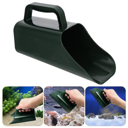 HOMSFOU Fish Tank Sediment Scooper and Aquarium Gravel Shovel, Plastic Water-Permeable Sand Cleaning Tool for Aquatic Plants, Multi-Functional Fish Tank Accessory for Aquarium Maintenance