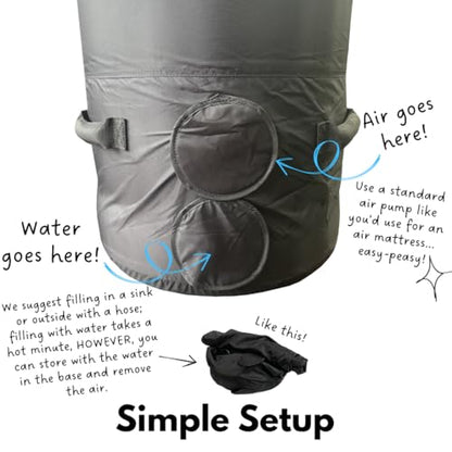Football Tackle Dummy with Water Weighted Base for D-Line Training - 69" Tall, Black, 70 lbs - Pop-Up Blocking Pad Alternative for Off-Season Training