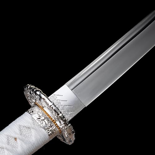 JIHPEN sword - Katana Sword with Scabbard - color: White-Orchid