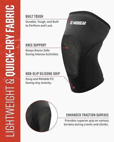 MudGear Padded Arm Sleeves & Knee Pads - size: Large, style: Knee Pads