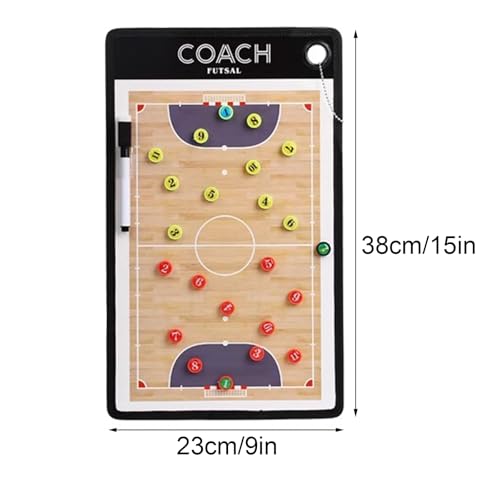 Magnetic Soccer Coaching Board, Futsal Tactics Clipboard, Double Sided Dry Erase Whiteboard, Portable Design, for Training