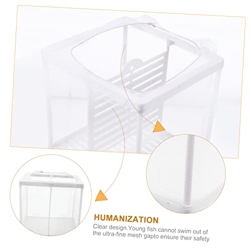 Happyyami 2Pcs Fish Hatchery Tank Breeding Net Easy Install Aquarium Isolation Box for Guppy Betta Fry Convenient Fish Incubator with Suction Cups for Efficient Spawning