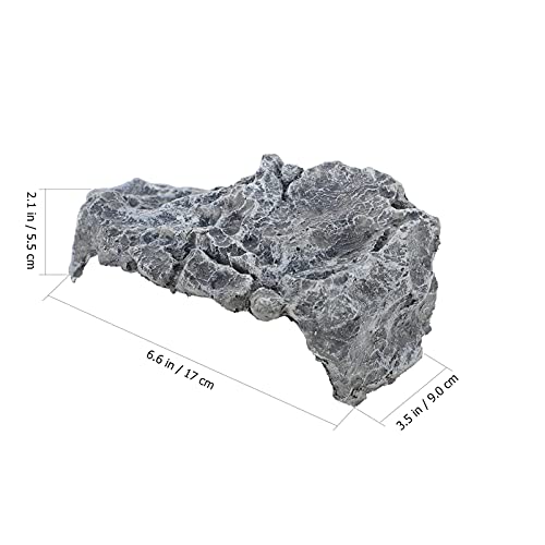 balacoo Turtle Basking Platform Lifelike Resin Simulation Stone for Reptile Terrarium Multi-Functional Hiding Cave and Rest Stand for Aquariums and Home Decor