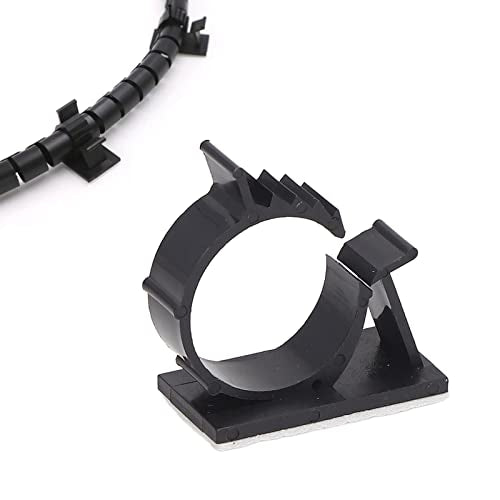 100 PCS Self Adhesive Cable Clips, Adjustable Nylon Wire Management Clips Reusable Cable Tie Holder Organizer for Car Home Office Desk Wall (8x10mm/0.3x0.4in)