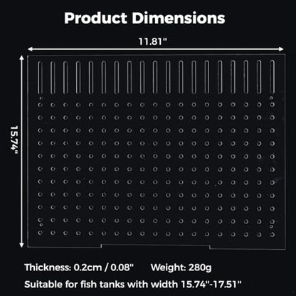 Acrylic Fish Tank Divider, Clear DIY Easy Install Isolation Board with Suction Cups, Aquarium Partition for Fish, Measures 15.74 X 11.81