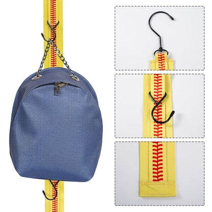 Hockey Hanger Portable Hanging Dryig Rack Hockey Gifts for Home and Outdoor Using in Ice Hockey Skating Football Camping Fishing 5 Hooks (Yellow) - color: Yellow