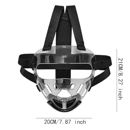 kowaku Transparent Taekwondo Sparring Mask, PC Face Shield with Chin Pad for Kickboxing Boxing Karate Training