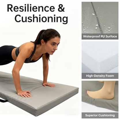 Foldable Yoga Mat - color: Grey