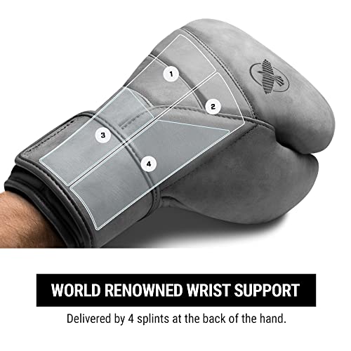 Hayabusa T3 LX Leather Boxing Gloves | Leather Boxing Gloves, Training Gloves Men and Women, Sparring Gloves, Heavy Bag Gloves, 16oz Boxing Gloves, Muay Thai Gloves - color: Slate, size: 14oz