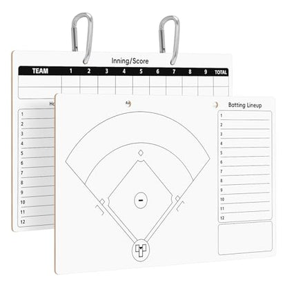 Baseball Lineup Board Batting Order Dry Erase Clipboard, 15x9 - color: H-baseball, size: 9"W x 15"H