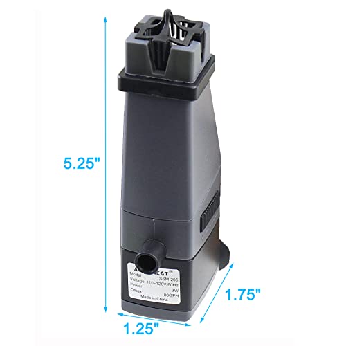 AQUANEAT Aquarium Surface Skimmer, Protein Skimmer, Internal Filter for Aquarium, 80GPH