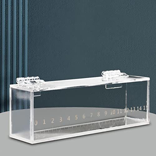 MagiDeal Fishing Fish Viewing Box Acrylic with Lid Mini Aquarium Outdoor Indoor Small Portable Safe Fish Breeder Hatching Boxes with Scale