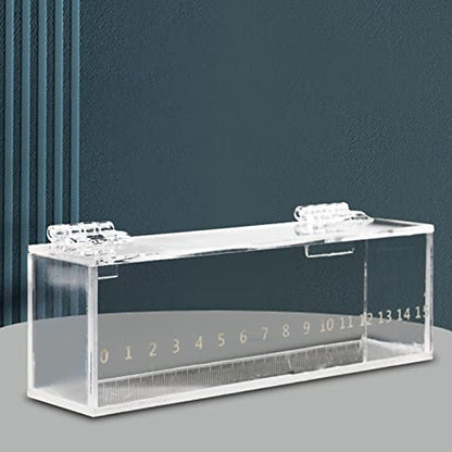 MagiDeal Fishing Fish Viewing Box Acrylic with Lid Mini Aquarium Outdoor Indoor Small Portable Safe Fish Breeder Hatching Boxes with Scale