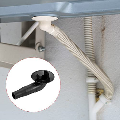 MECCANIXITY Air Conditioner Drain Hose Connector 19mm Tube Elbow Fitting Replacement Part Accessories for Mini-Split Window AC, Black Pack of 5