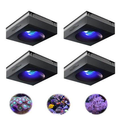 4PCS RL90 Full Spectrum Led Aquarium Light Fish Tank LED Light Reef Light Marine Aquarium Tank Lamp for 96" 240CM Reef Fish Tank Light with Smart APP Control - color: Black, size: Full Spectrum - With Hang Kit