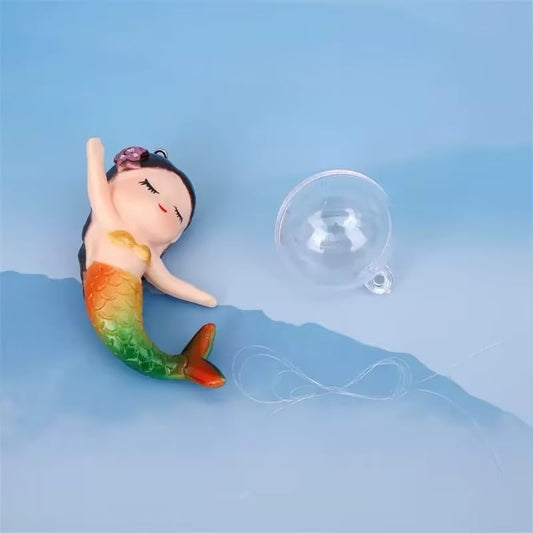 Floating Mermaid Aquarium Decoration, Fish Tank Ornament, Miniature Cartoon Figure, Aquarium Décor Thematic Ornaments (Green) - color: Green