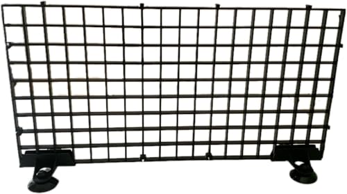 5 Pcs Aquarium Divider Tank Divider Panel Adjustable Plastic Bottom of Fish Tank Isolation for Shrimp Guppy Separation Easy to Cut Install with 10 Pcs Sucker (Black) - color: Black